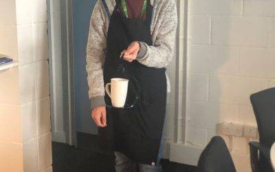 Hot drink triumph for students in the Cafe at Fairfield Farm College