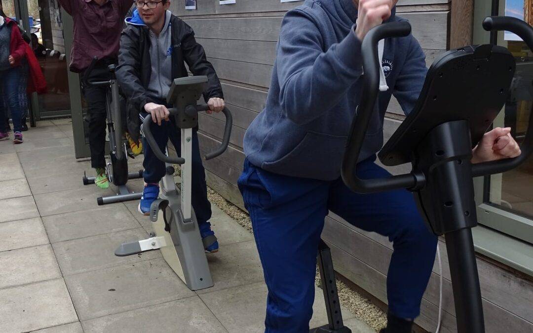 Fairfield Farm College students take on a bikeathon challenge for Red Nose Day 2021