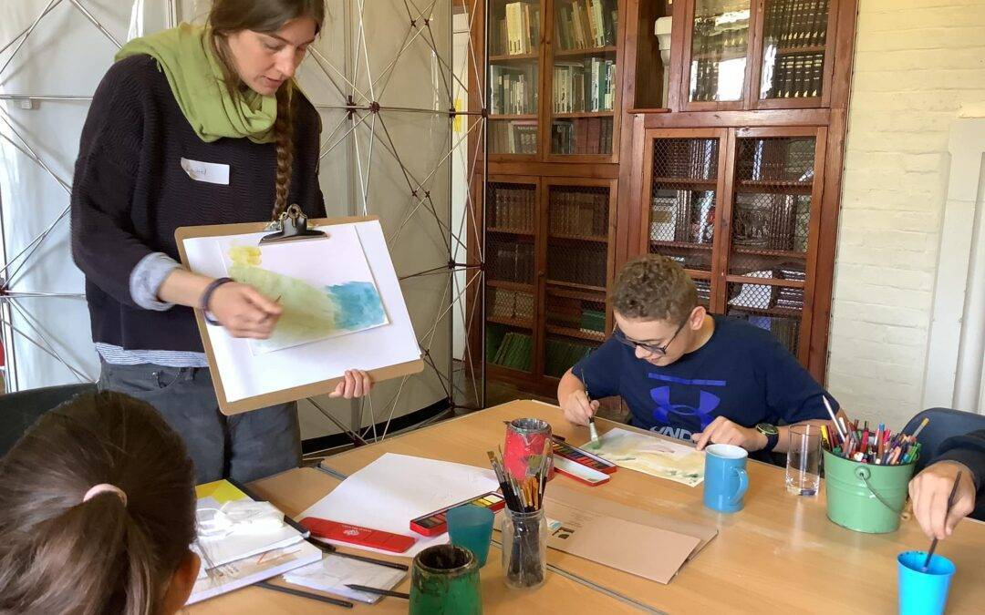 Fairfield Farm College students working with Wiltshire Museum