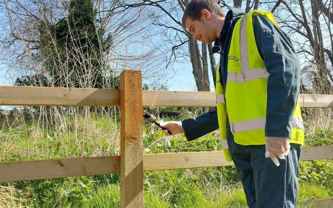 Work Experience students are enjoying working outdoors at Canal & River Trust & Wainwrights Quarry